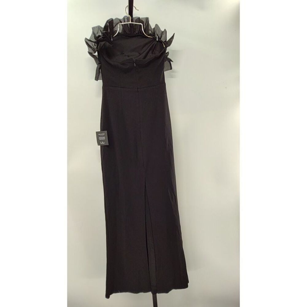 Lulu's Black Ruffle Strapless Maxi Dress - Picture 2 of 2